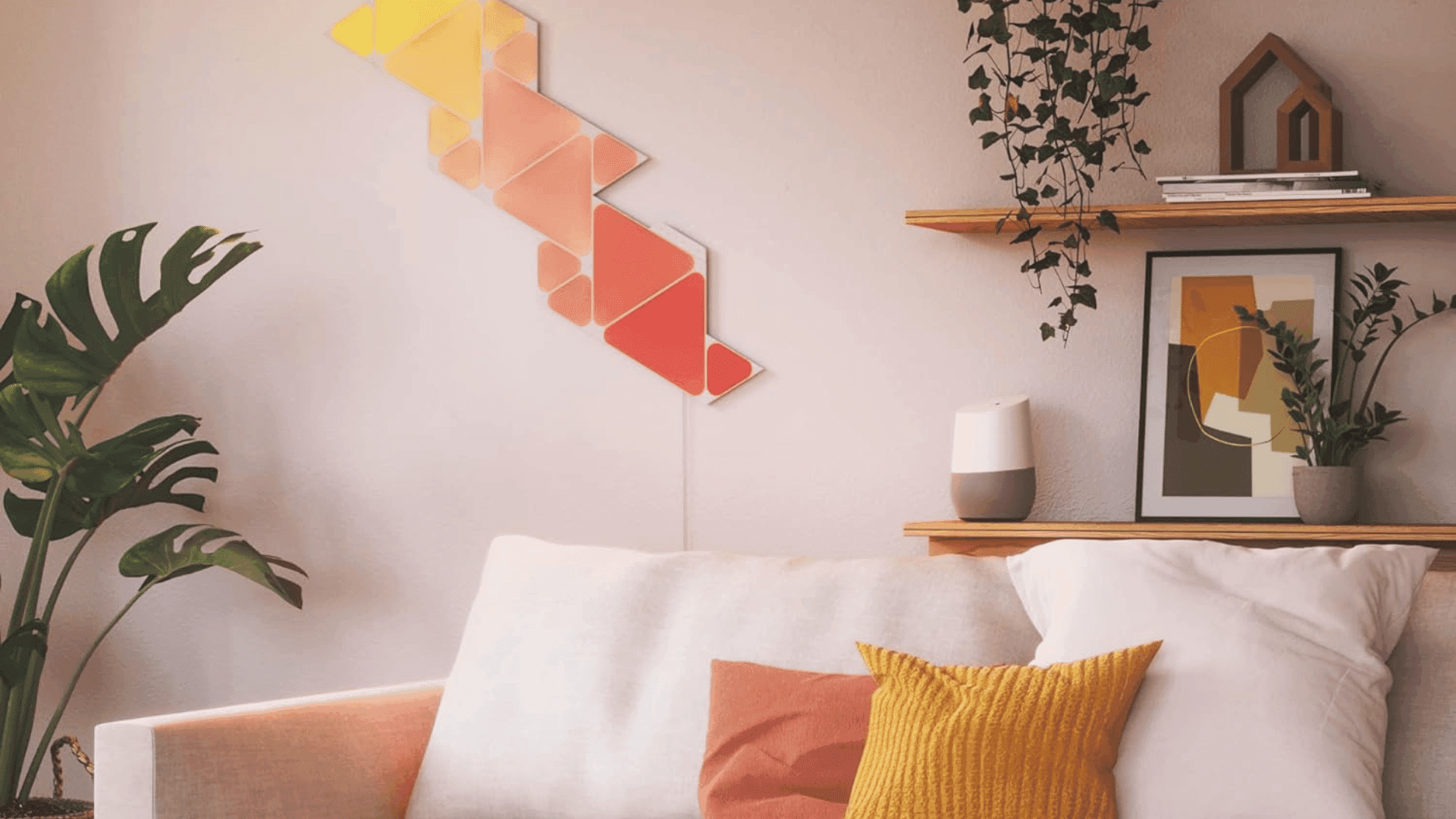 Living Room with Nanoleaf Lighting
